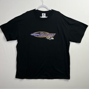Logo Athletic NFL Football Baltimore Ravens Black Graphic Tee Men’s  2XL